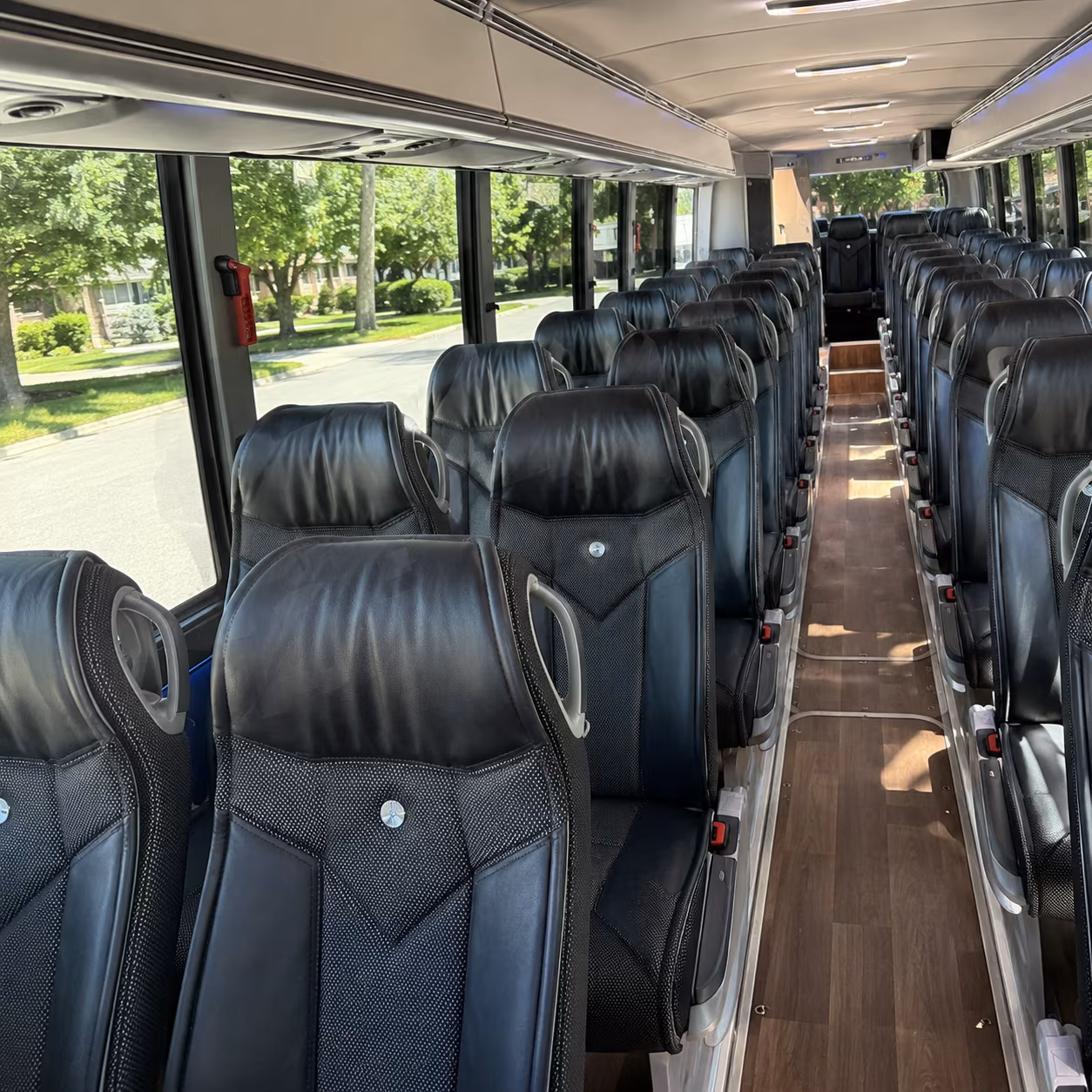 louisville 40 passenger charter bus inside