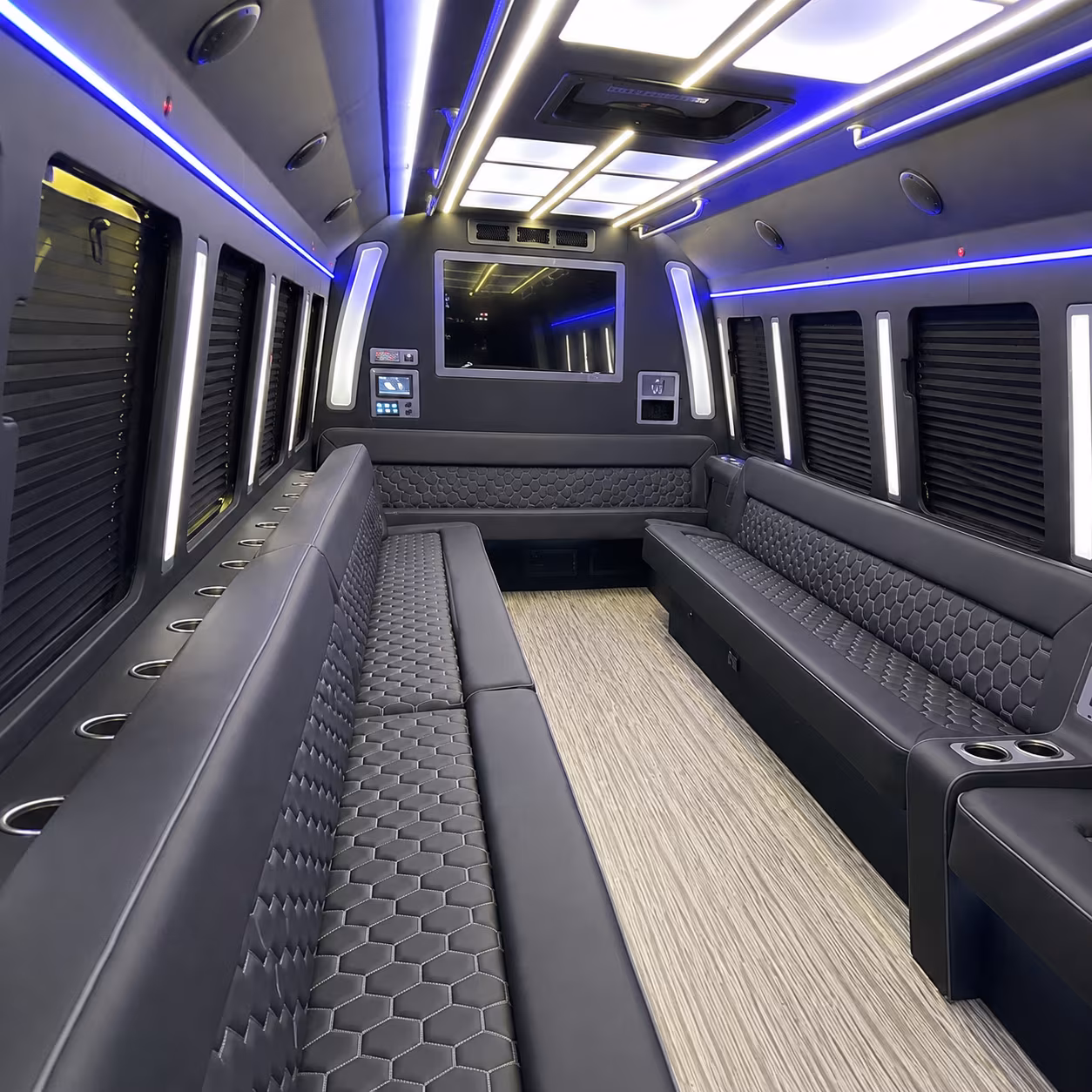 louisville 40 passenger party bus inside