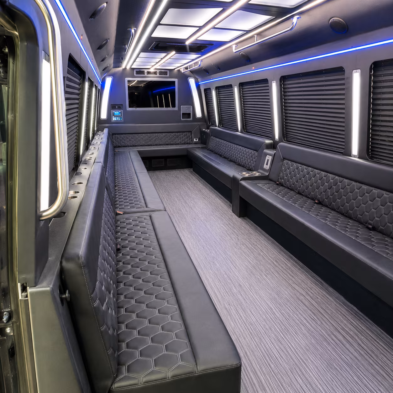 louisville 40 passenger party bus interior
