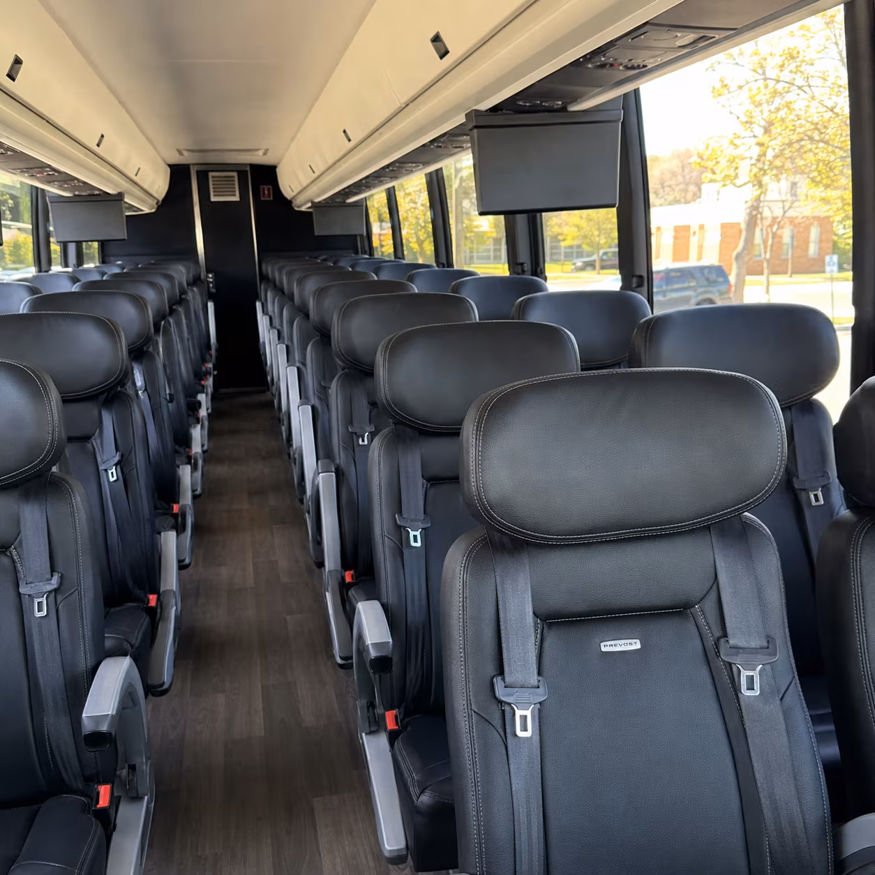 louisville 45 passenger charter bus inside