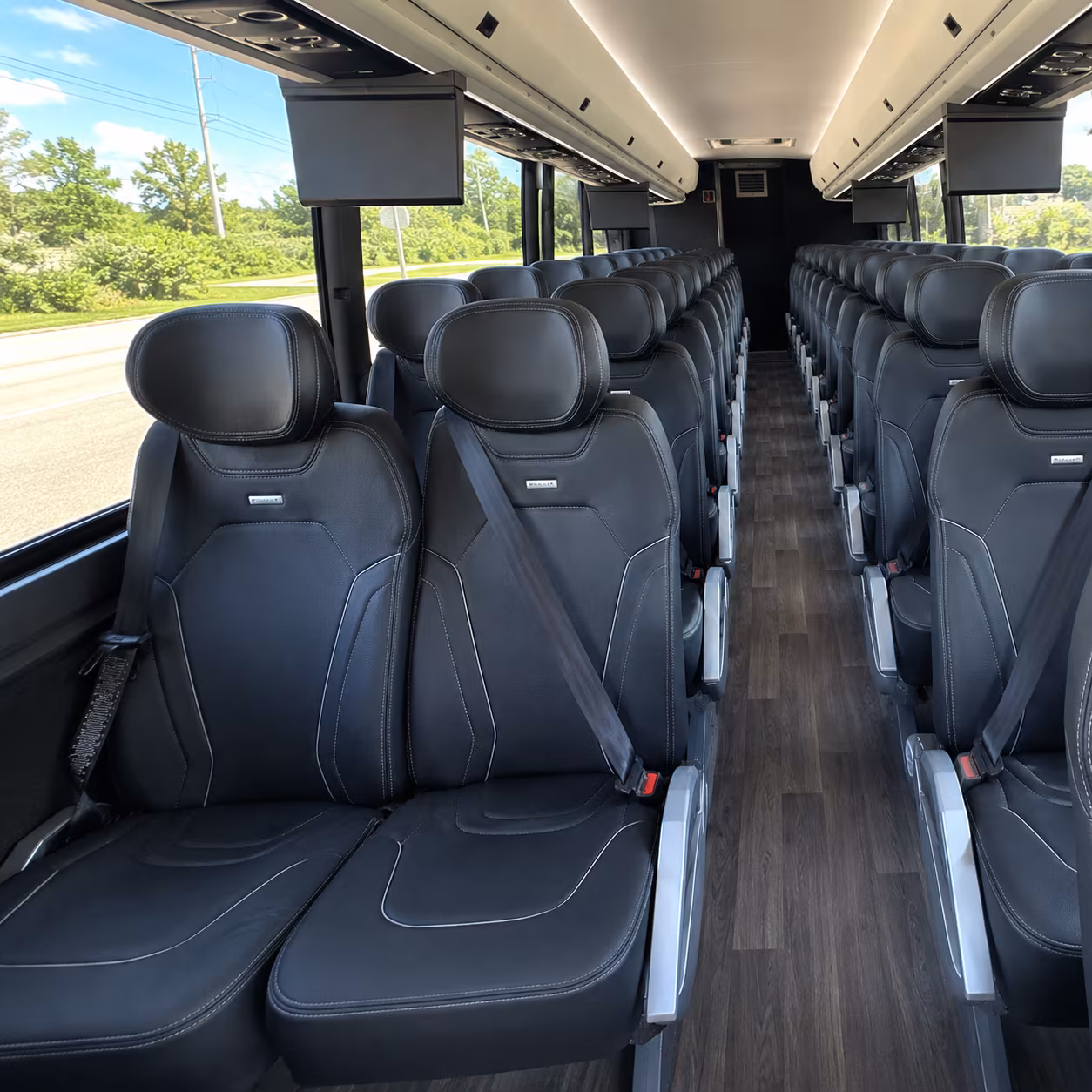 louisville 47 passenger charter bus inside