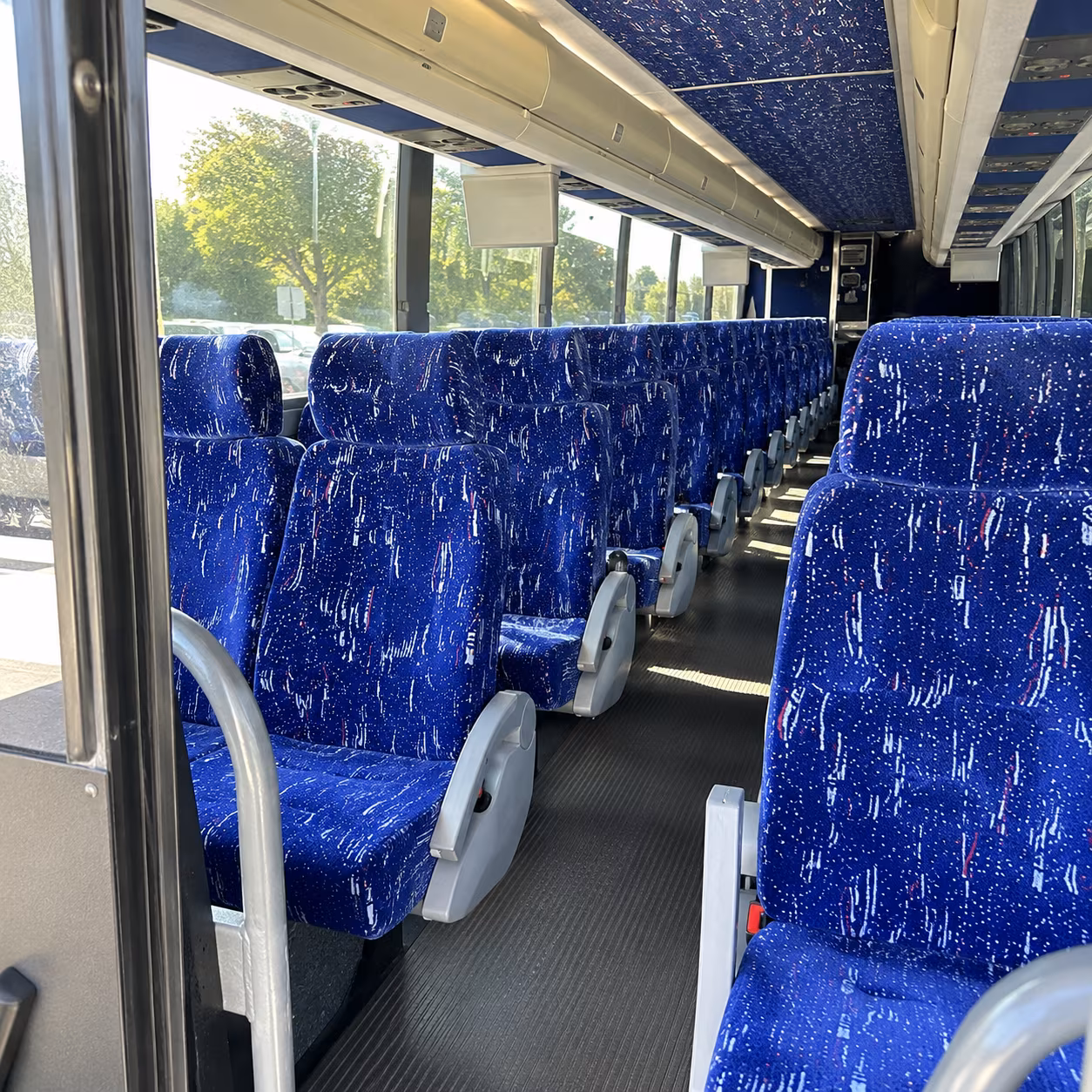 louisville 50 passenger charter bus inside