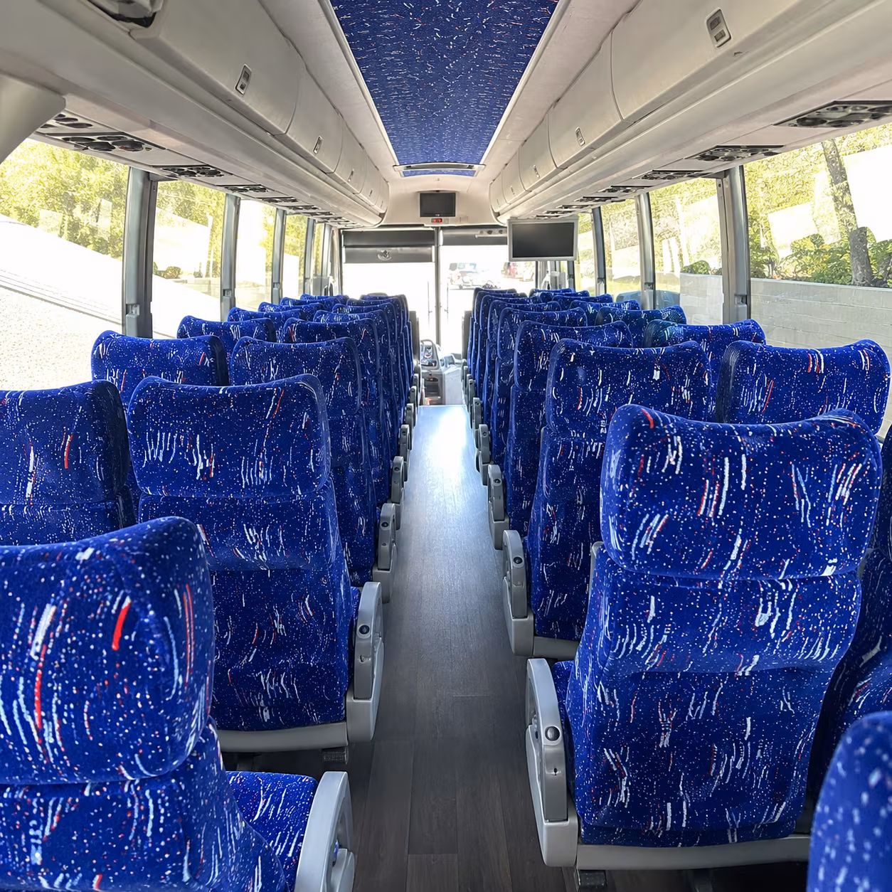 louisville 50 passenger charter bus interior