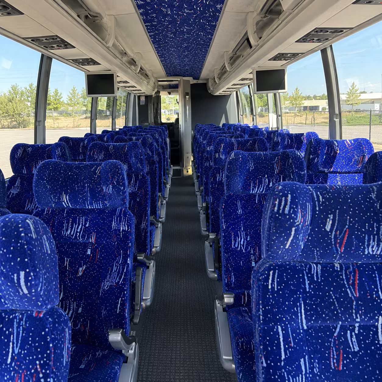 louisville 54 passenger charter bus interior