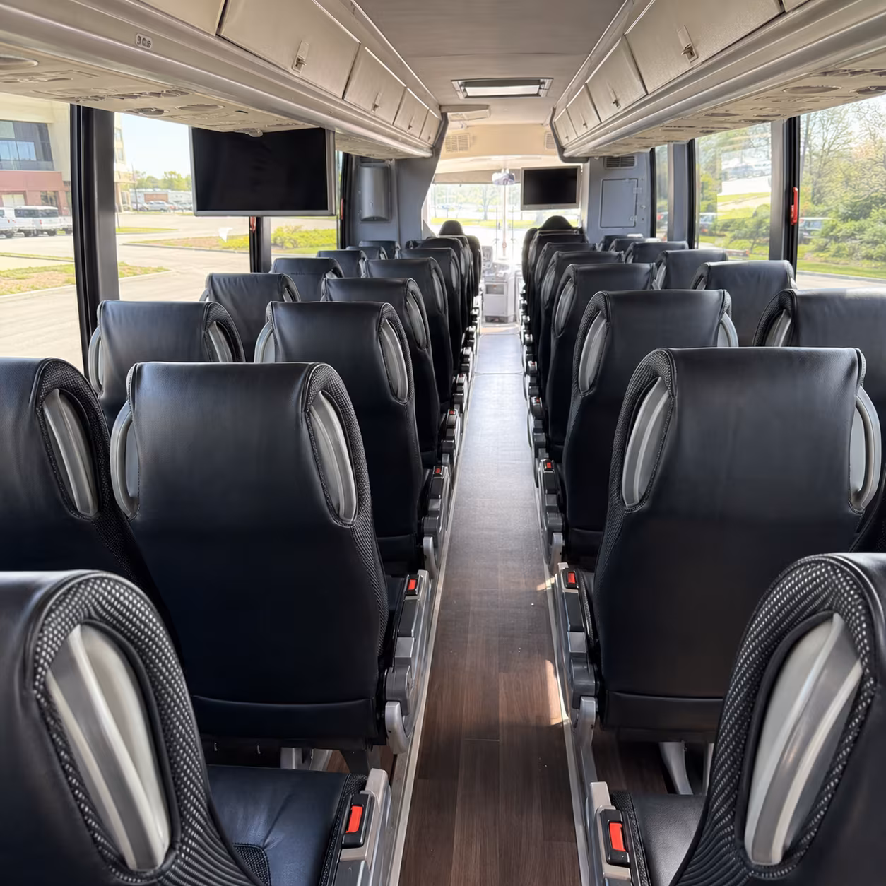louisville 56 passenger charter bus inside